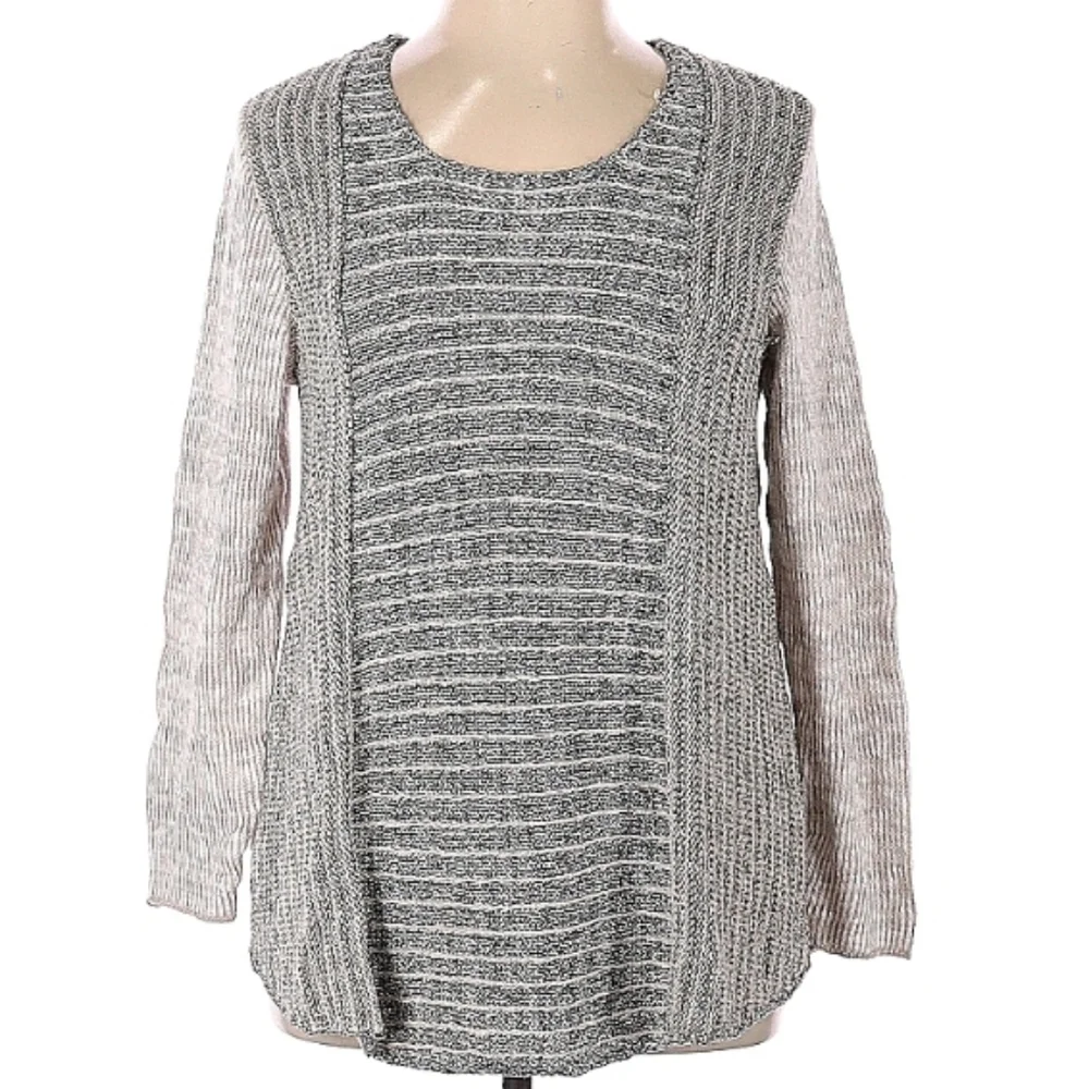 NWT Style & Co.‎ Beige Multi Marled Seamed Sweater 0X